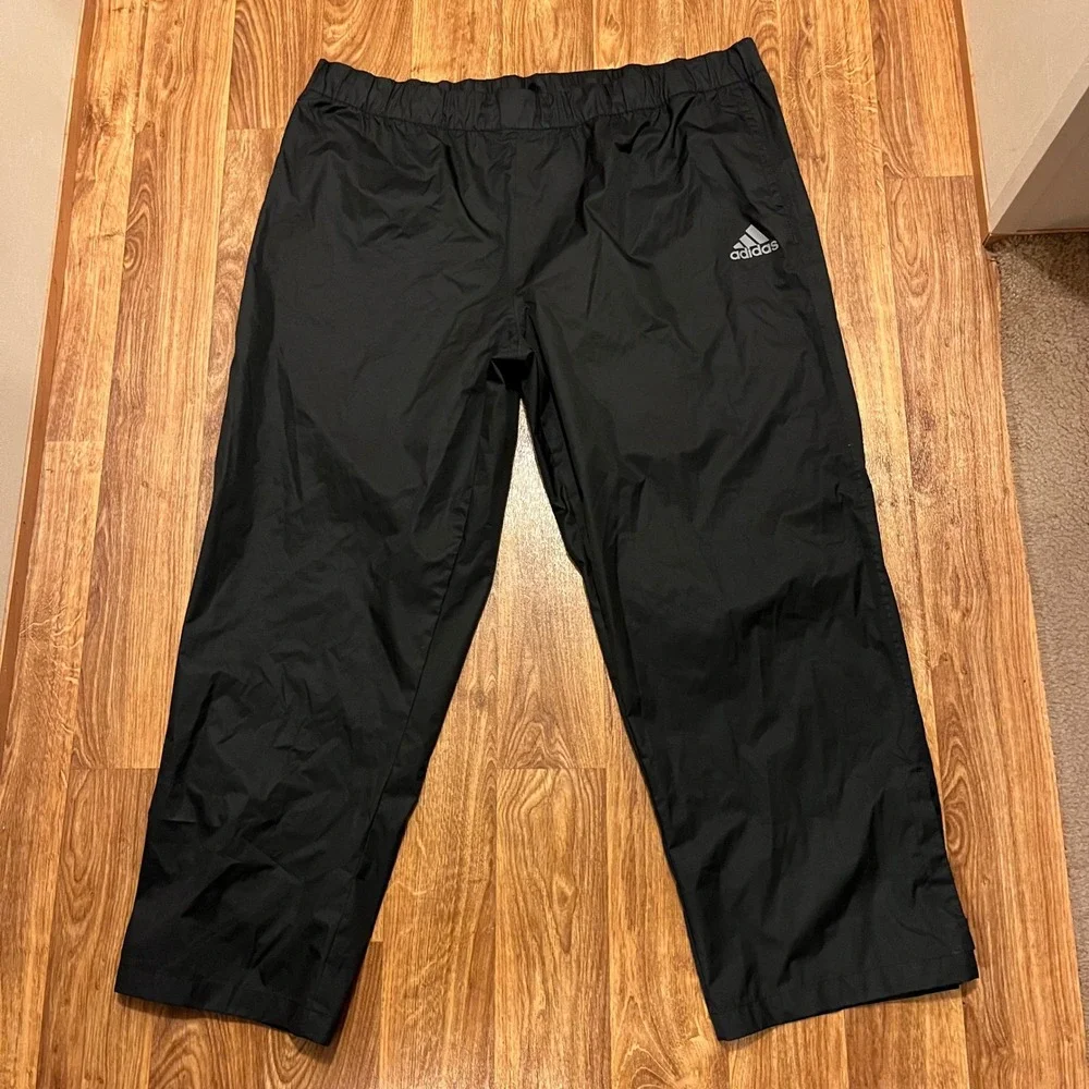 Adidas‎ Golf ClimaStorm Track Pants Men 2XL Reg Black Waterproof Windbreaker